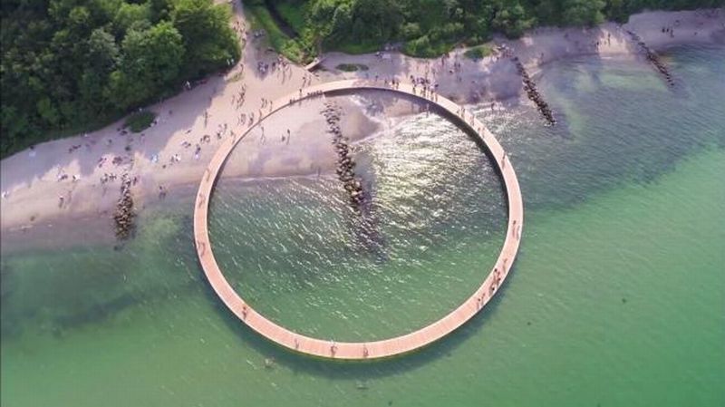 Jembatan di Denmark Berbentuk Lingkaran