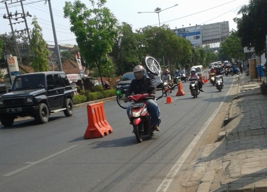 Jalur R2 di Jalan Teuku Umar, Bandar Lampung. Foto dibidik beberapa waktu lalu. | Dita Pratiwi/Jejamo.com
