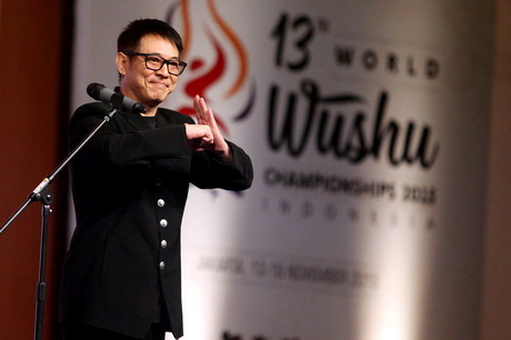 Jet Li Resmikan Kejuaraan Dunia Wushu di Jakarta
