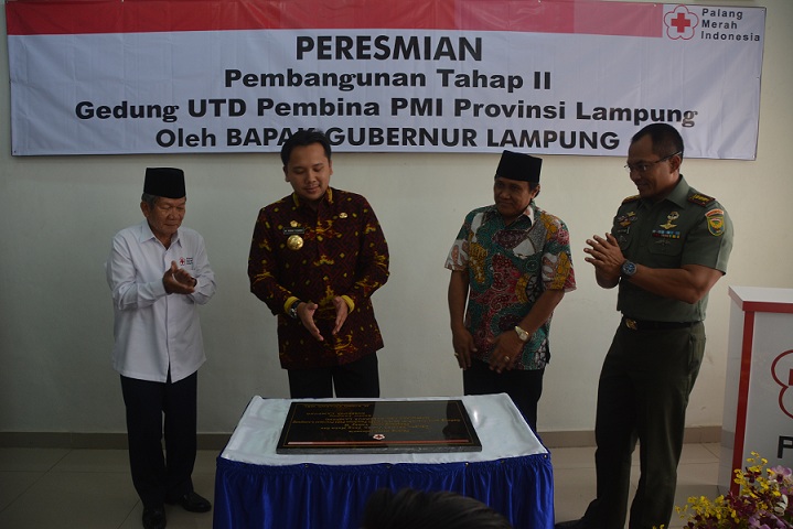 Gubernur Lampung Resmikan Gedung PMI Tahap II