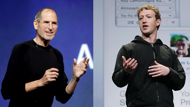 Steve Jobs dan Mark Zuckerberg. | Ist.