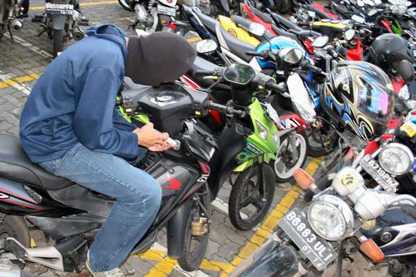 Pencurian Sepeda Motor di Wilayah Polsekta Kedaton Bandar Lampung Menggila