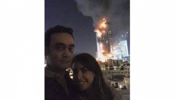 Selfie saat Kebakaran