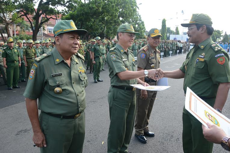 Satpol PP Bandar Lampung Raih Penghargaan 'Satker dengan Tingkat Kehadiran Tertinggi'