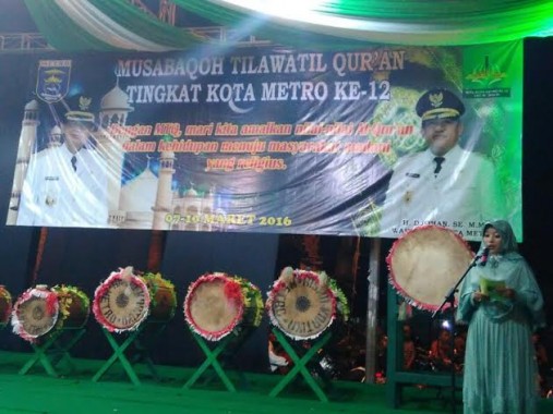 Banner Pembukaan MTQ Metro