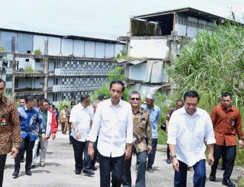  Kegiatan blusukan yang dilakukan Presiden Joko Widodo ke Pusat Pendidikan Pelatihan dan Sekolah Olah Raga Nasional (P3SON) Hambalang, Bogor | ist