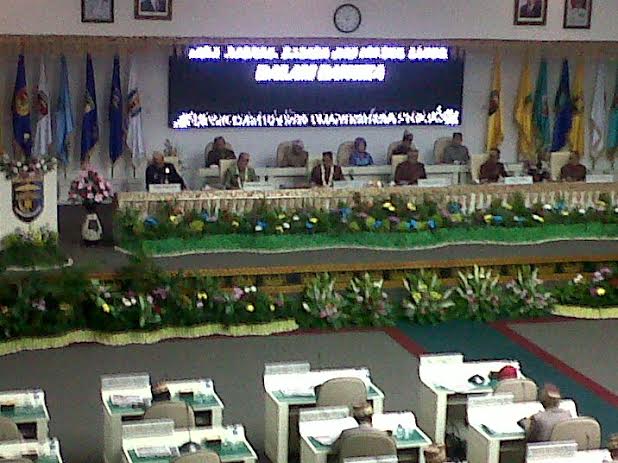 Rapat Paripurna istimewa dalam rangka HUT Provinsi Lampung ke-52, Jumat, 18/3/2016. | Sugiono/Jejamo.com