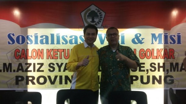 Calon Ketua Umum Golkar Azis Syamsuddin Gelar Sosialisasi di Lampung