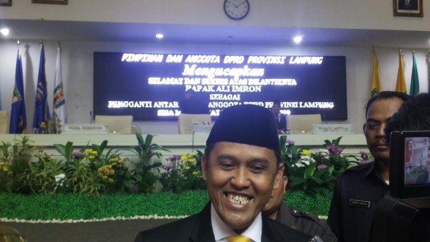 Ali Imron Dilantik Jadi Anggota DPRD Lampung, 25 Legislator Hadir