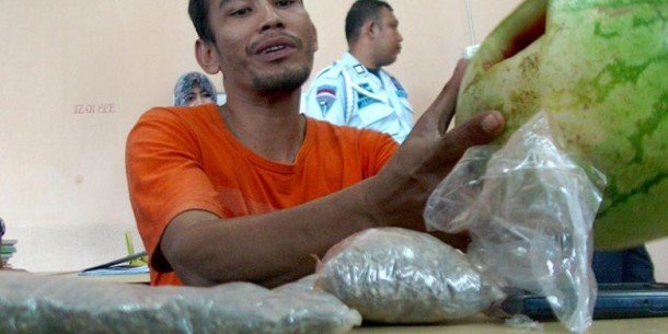 Selundupkan Ganja Melalui Semangka, Pria di Aceh Ditangkap Petugas Lapas