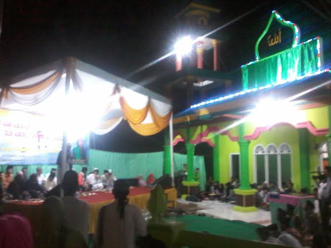 Masjid Nurul Yaqin Sribasuki Kotabumi Lampung Utara Berhasil Dibangun Berkat Gotong-Royong Warga