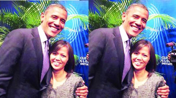 Ima Matul Maisaroh bersama Presiden Obama