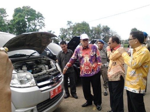 Pengecekan Kendaraan Dinas di Lampung Utara Temukan Satu Mobil Berplat Hitam