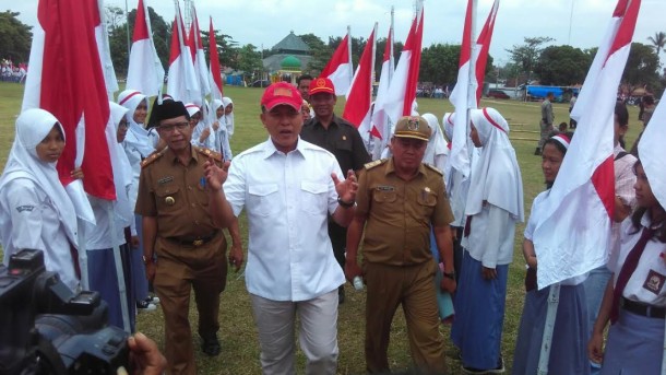 Persiapan Pengibaran 1.000 Bendera Merah Putih di Kabupaten Lampung Tengah sudah 100 Persen