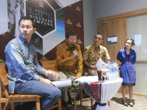 Konferensi pers grand opening Hotel Batiqa Lampung, Jumat, 16/9/2016. | Sugiono/Jejamo.com
