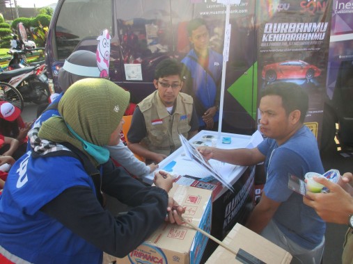 Stan PKPU Lampung pada Car Free Day di Tugu Adipura, Minggu, 4/9/2016. | Ist 