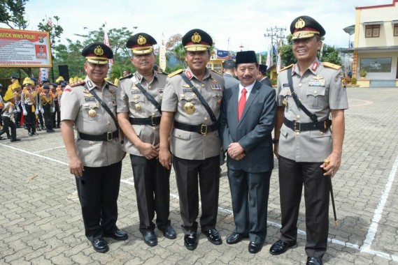 Wali Kota Bandar Lampung Herman HN Hadiri Upacara Peningkatan Status Polda Lampung