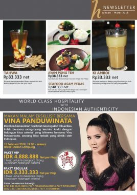 Hotel Horison Ajak Warga Lampung Makan Malam Bareng Vina Panduwinata pada Perayaan Imlek