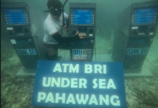 Bank BRI Klaim Pemasangan Tiga Mesin ATM di Laut Pahawang untuk Tumbuhkan Terumbu Karang