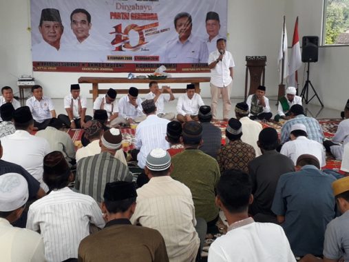 Gerindra Lampung Doa Bersama, Gunadi Ibrahim Sebut Nama Prabowo Subianto