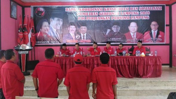 PILGUB LAMPUNG: DPC PDIP Bandar Lampung Konsolidasi