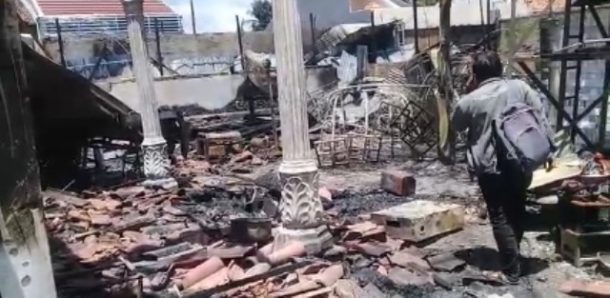 Salon Intan di Gunungterang Bandar Lampung Terbakar Lagi
