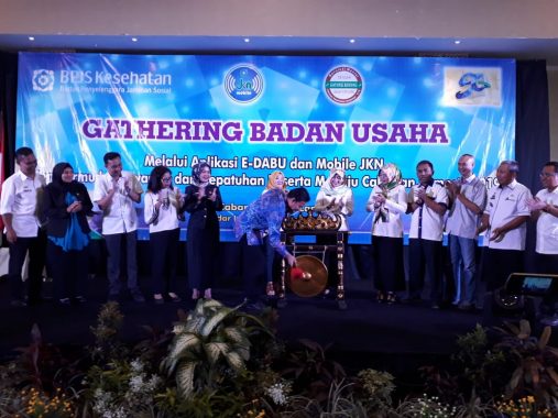 Sosialisasikan e-Dabu, Gathering BPJS Kesehatan Bandar Lampung Diikuti 200-an Badan Usaha