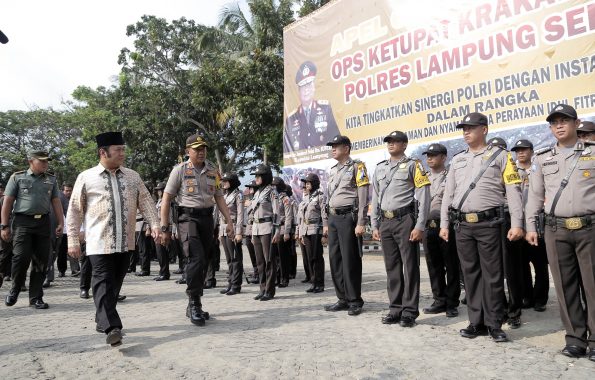 Bupati Lampung Selatan Pimpin Apel Operasi Ketupat Krakatau 2018
