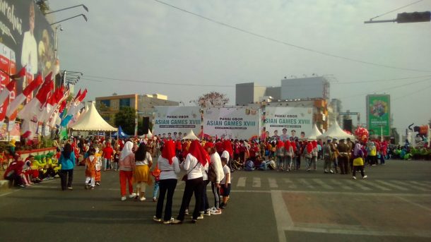 Ribuan Siswa SD Siap Sambut Kirab Obor Asian Games di Jalan Zainal Abidin Pagaralam