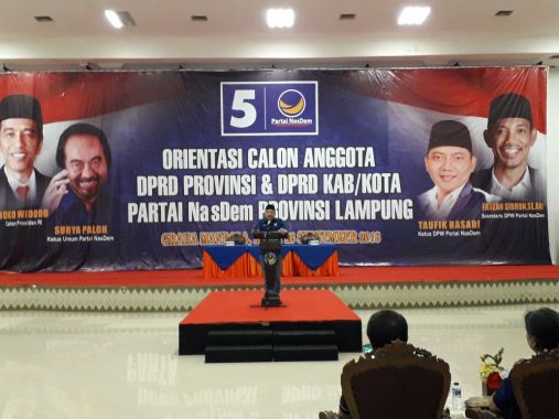 Partai Nasdem Lampung Targetkan 931 Ribu Suara untuk Joko Widodo-Ma’ruf Amin