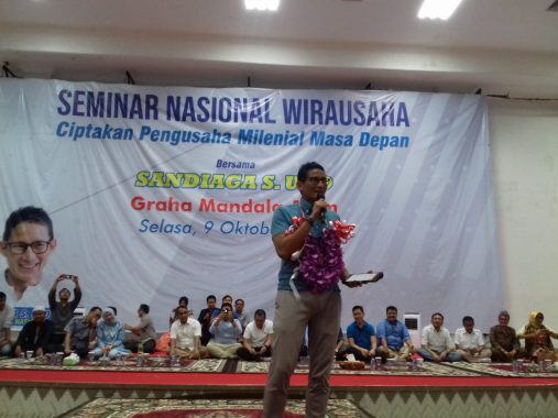 Aktif Galang Dana Palu-Donggala, Sandiaga Uno Dapat Apresiasi Lembaga Kemanusiaan ACT Lampung