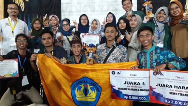 Unila Raih 2 Penghargaan Ajang Kewirausahaan Mahasiswa Se-Indonesia