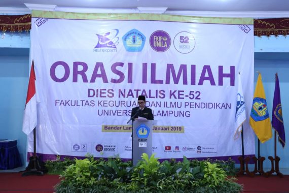 Dies Natalis Ke-52 FKIP Unila, Ini Harapan Rektor Profesor Hasriadi Mat Akin