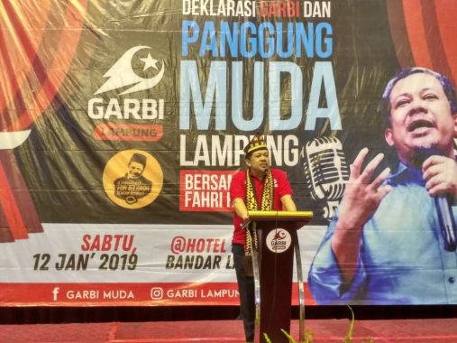 Garbi Lampung Dideklarasikan, Fahri Hamzah Orasi