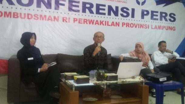 Ombudsman Lampung Paparkan Laporan Soal Kepegawaian, Pertanahan, dan Kependudukan 2018