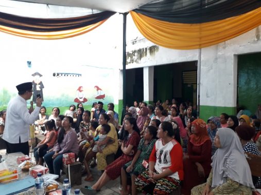 Sosialisasi Pemilu di Gudang Lelang, Ketua KPU Bandar Lampung Fauzi Heri Ajak Warga Tolak Uang Caleg