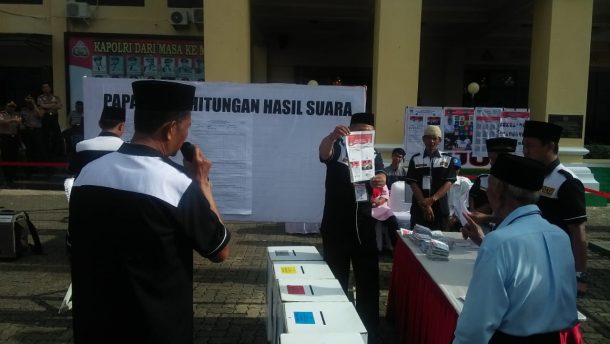 Simulasi di Polda Lampung Antisipasi Titik Rawan Pemungutan Suara di TPS
