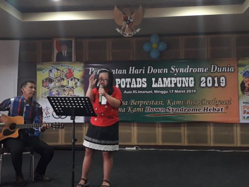 Hari Down Syndrome Dunia, Potads  Lampung Gelar Pentas Seni, Mewarnai, dan Fashion Show