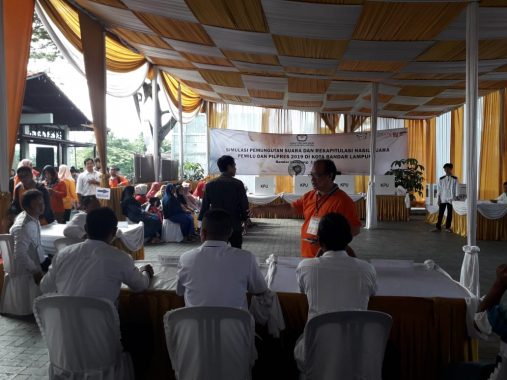KPU Bandar Lampung Gelar Simulasi Pencoblosan di Hotel Sheraton