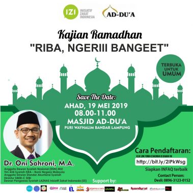 IZI Lampung Gagas Kajian Ramadan Tahun ini Bertema Riba Ngeriba Ngeri Banget