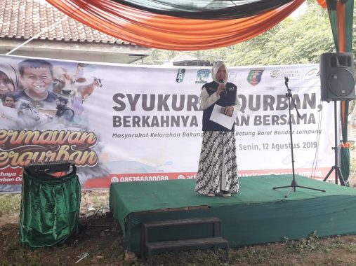 ACT Lampung Syukuran Kurban, Ratusan Warga Jalan Banten Kelurahan Bakung Telukbetung Barat Ikut Makan Bersama