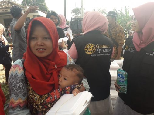 Putri Hijab Bandar Lampung Senang Diajak Syukuran Kurban ACT Lampung di Kelurahan Bakung Telukbetung Barat