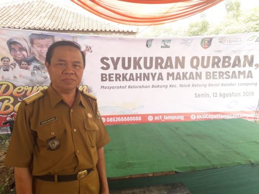 ACT Lampung Syukuran Kurban di Hunian Sementara Penyintas Tsunami Selat Sunda