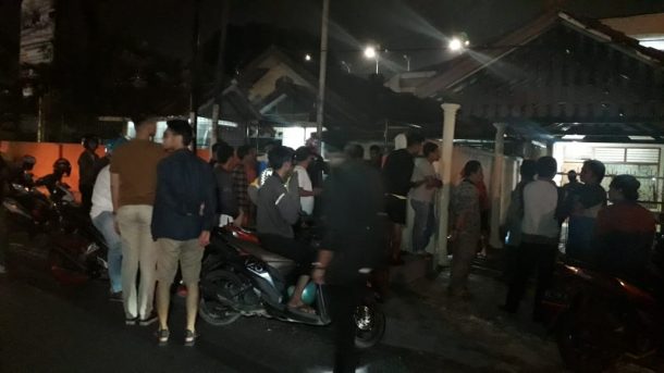 Pencuri Motor Babak Belur Dipukuli Massa di Jalan Way Sabu Pahoman Bandar Lampung