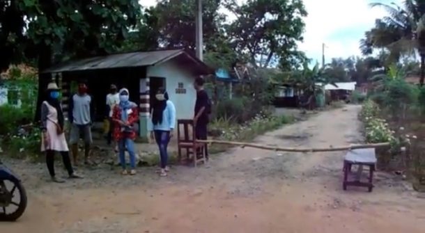 Ada Warga Positif Covid-19, Dusun di Tiyuh Mekar Asri Tulangbawang Barat Di-Lockdown