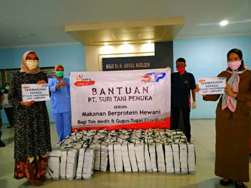 Manajemen Rumah Sakit Abdul Moeloek Apresiasi Bantuan Nasi Kotak PT Suri Tani Pemuka Lampung