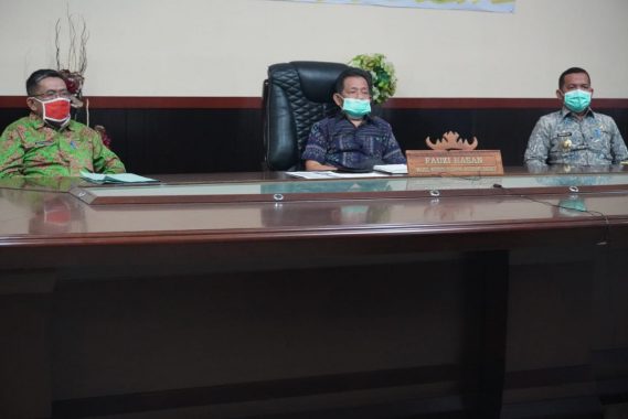 Wakil Bupati Tulangbawang Barat Fauzi Hasan Telekonferensi dengan Rektor UIN Raden Intan