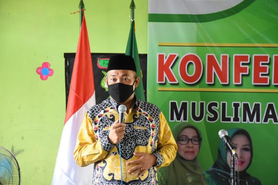 Bupati Umar Ahmad Buka Konfercab Muslimat NU Tulangbawang Barat