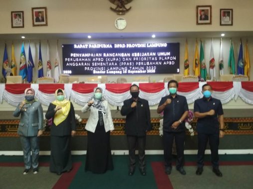 Wakil Gubernur Hadiri Sidang Paripurna DPRD Lampung Tentang Penyampaian KUPA Dan PPAS Perubahan APBD 2020