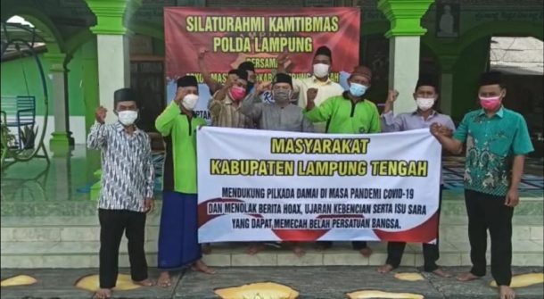 Gandeng Tokoh Masyarakat, Polda Lampung Serukan Pilkada Damai dan Sehat Bebas Covid-19
